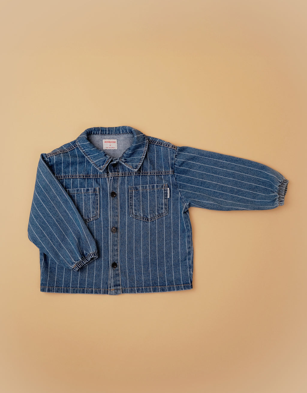 Pinstripe Denim Shacket