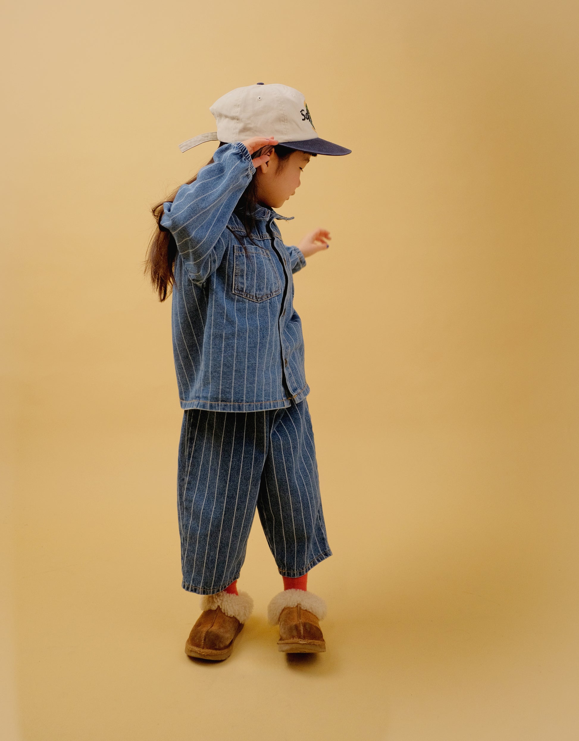 Pinstripe Denim Trousers