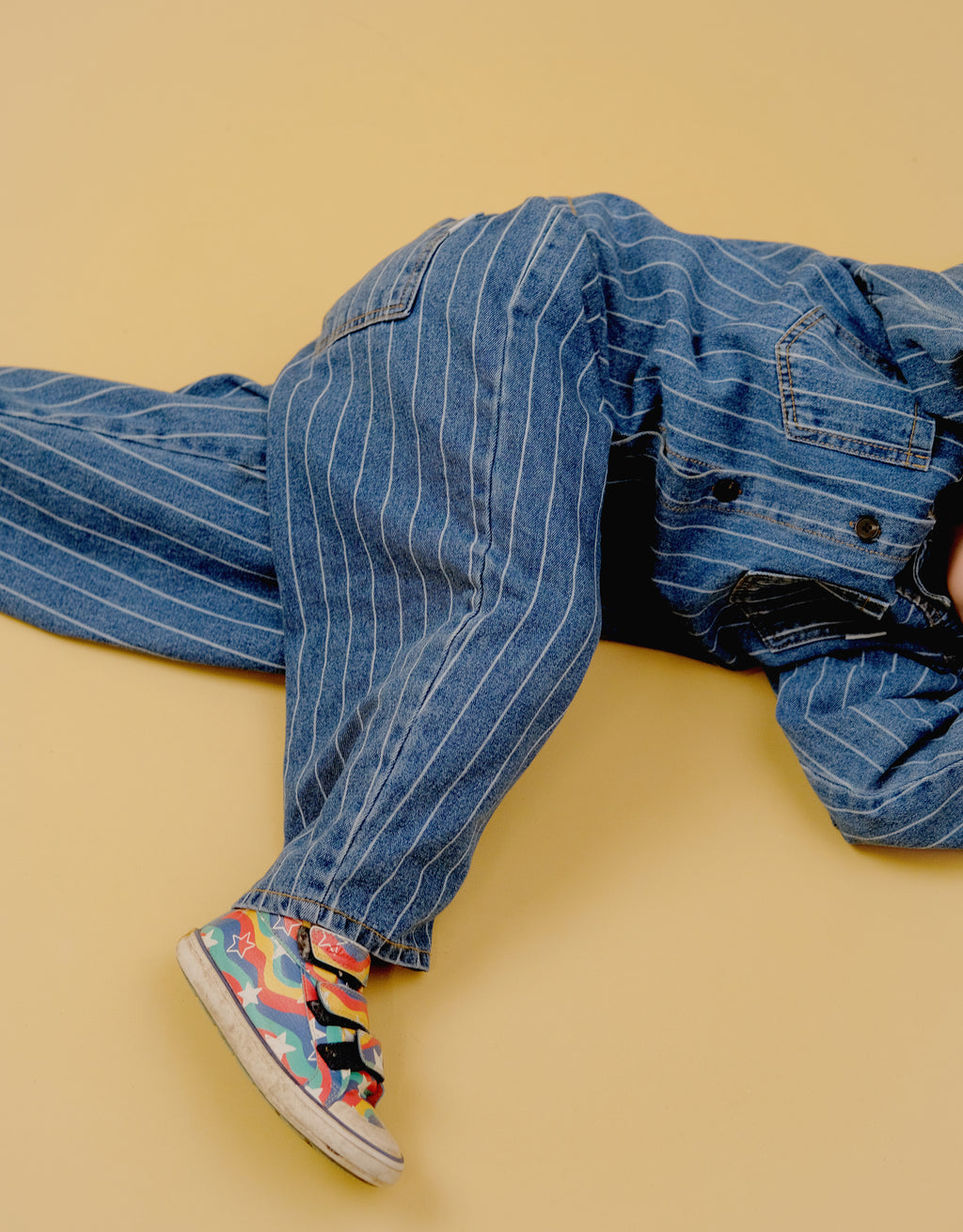 Pinstripe Denim Trousers