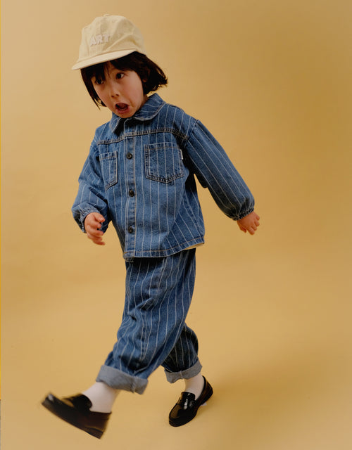 Pinstripe Denim Trousers