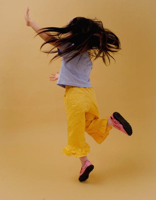 Ruffled Gingham Trousers