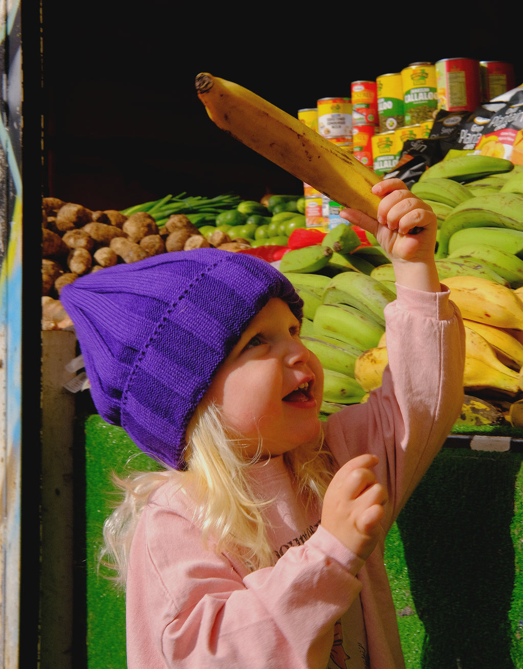 Gnome Knit Beanie – Purple