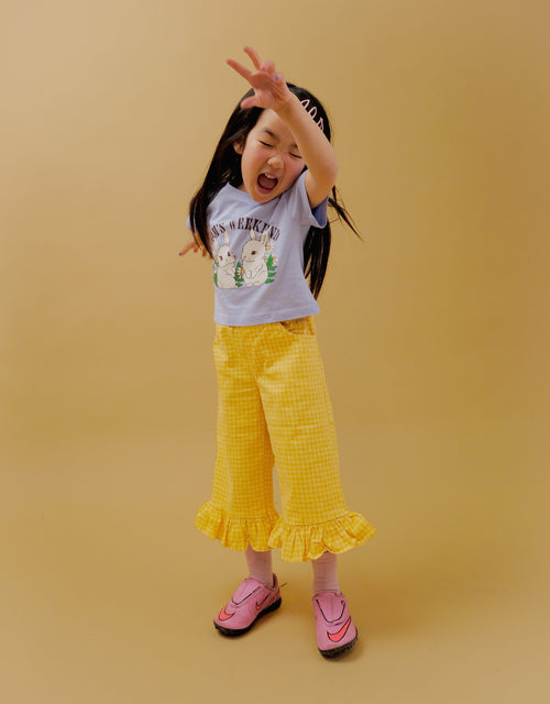 Ruffled Gingham Trousers