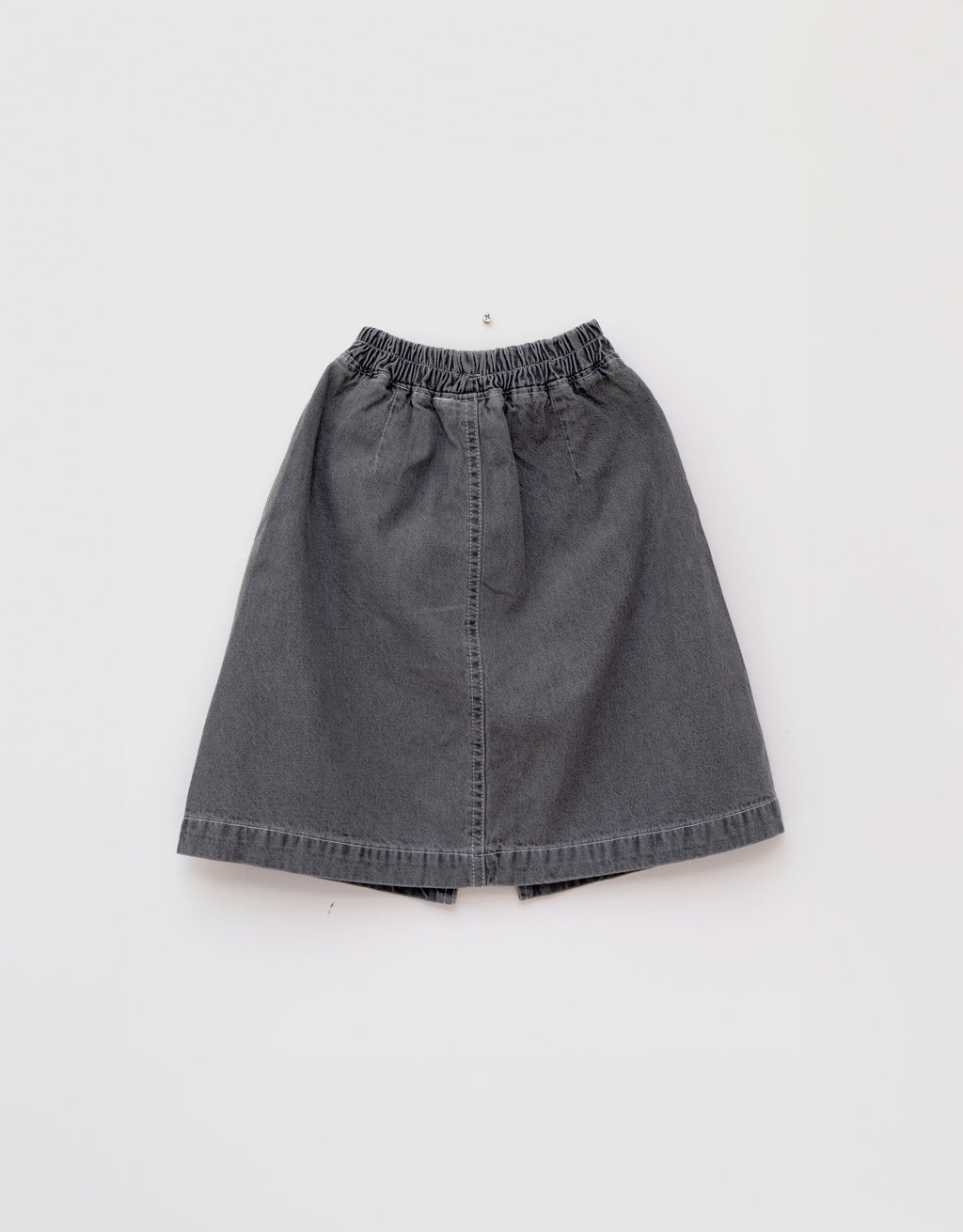 Washed Black Denim Skirt