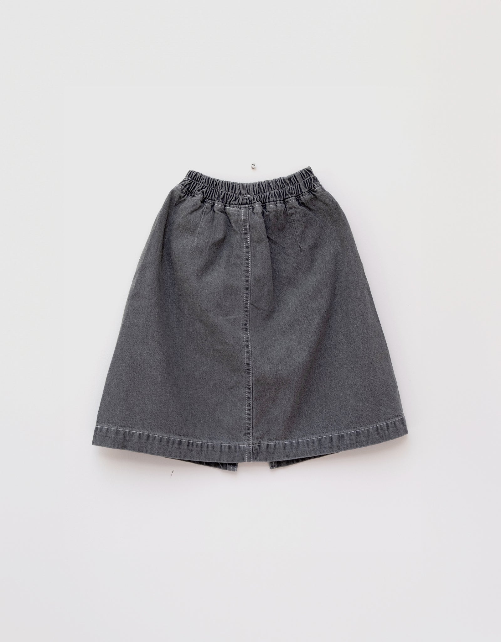 Washed Black Denim Skirt